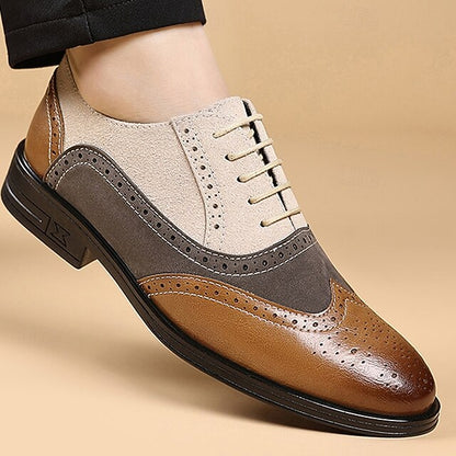 and Brown Oxford Shoes Gray Men's Brogue Classic