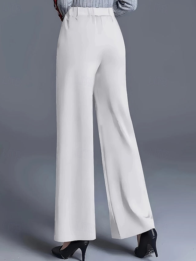 Women's Wide Leg Chinos Streetwear Casual Full Length