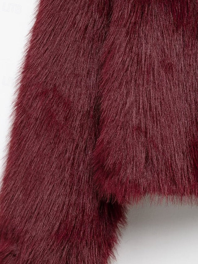 Furs Coat Women's Warm Comfortable Fur Faux Leathers