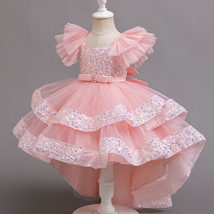 Party Sequin Dress Kids Wedding Special Girls' Sleeveless