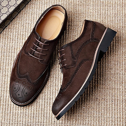 Brown Lace-Up Shoes – Derby Men's Brogue Vintage