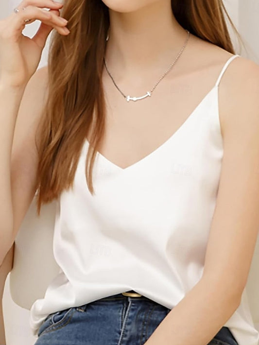 Women's Camisole Tank Top Solid Color Stylish Casual