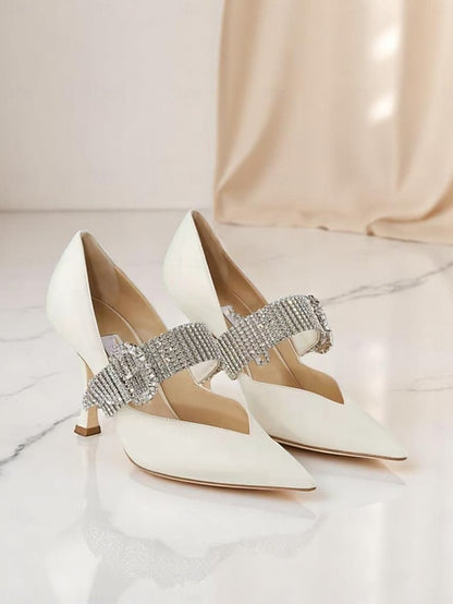 with Slingback Women's Pumps Rhinestone-Embellished