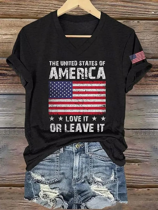 American Independence Day Women's T Shirt Tee Top American