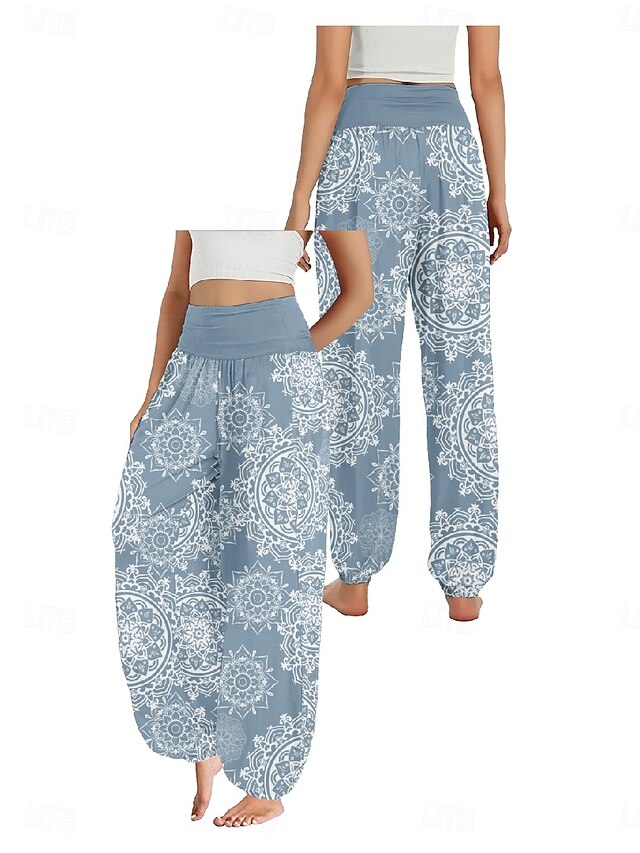 Women's Linen-Inspired Pants Wide Leg Pants Trousers Ethnic
