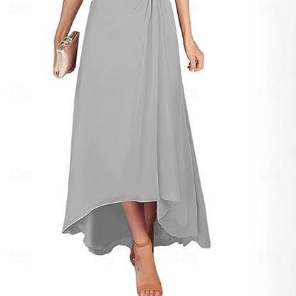 Bride Neck Dress Simple Mother Elegant V A-Line of the