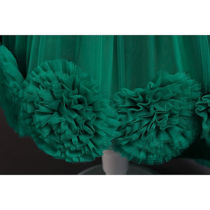 Dress Solid Girl Girls' Flower Colored Short Kids