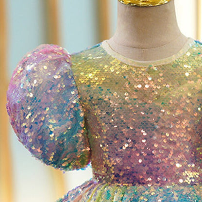 Dress Short Summer Spring Girls' 3D colour Sleeve Wedding