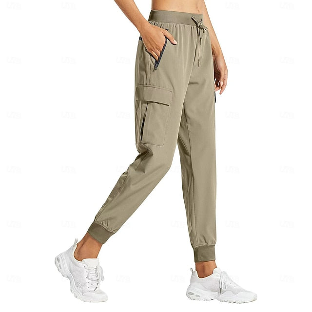 Women's Super Lightweight Cargo Joggers Casual Waterproof
