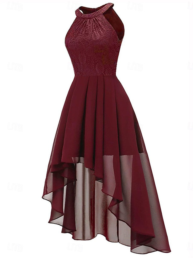 Women's Midi Dress Chiffon Dress A Line Dress Elegant