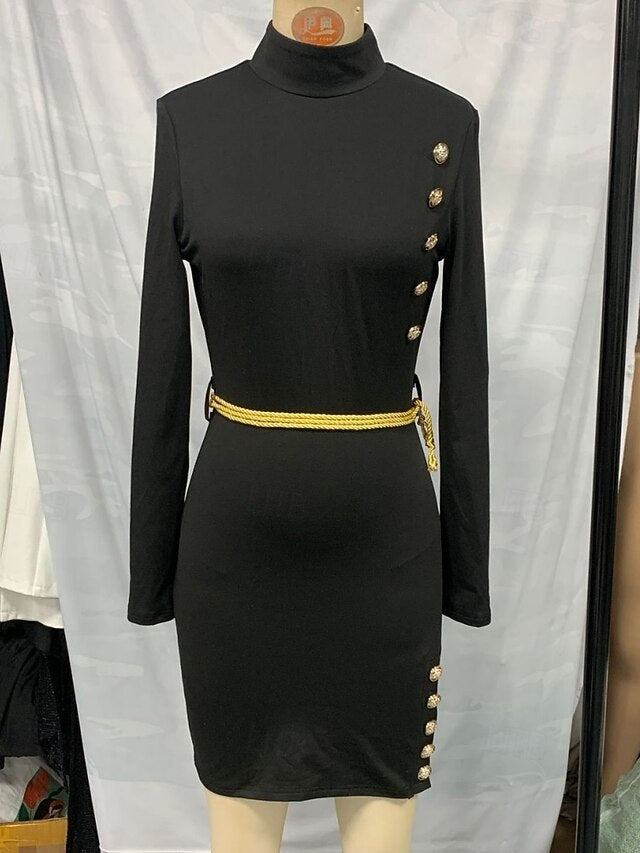 Women's Mini Dress Black Dress Sheath Dress Wrap Dress
