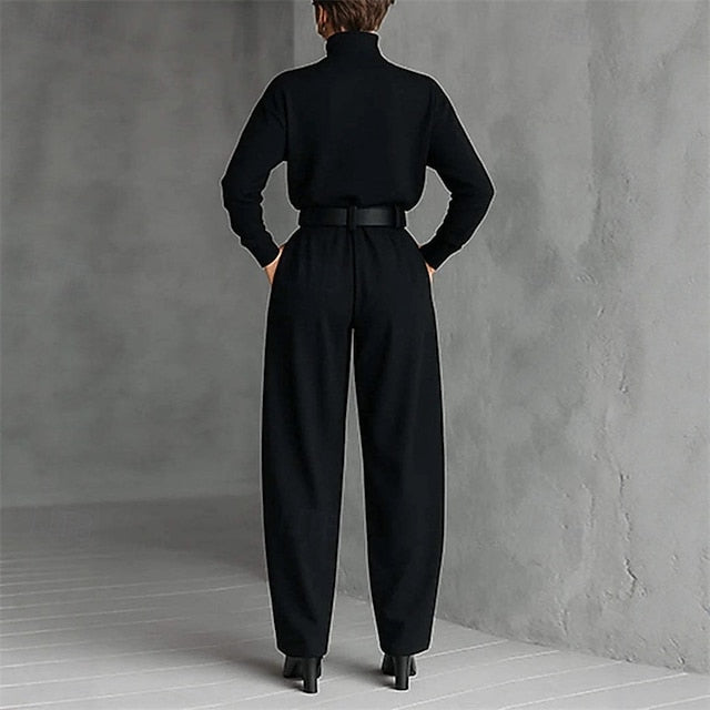 Women's T Shirt Pants Sets Bolero Top Long Sleeve