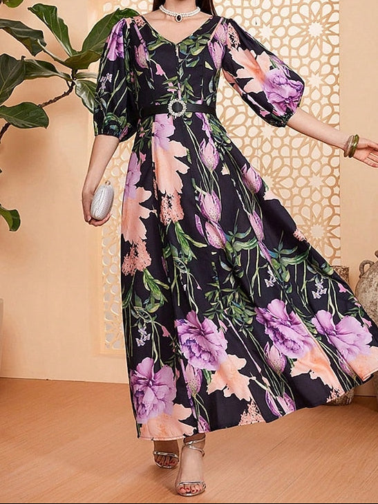 Dress V Bride Floor the Mother of A-Line Neck Length Elegant