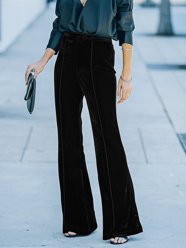 Women's Bell Bottom Pants Trousers Elegant Fashion