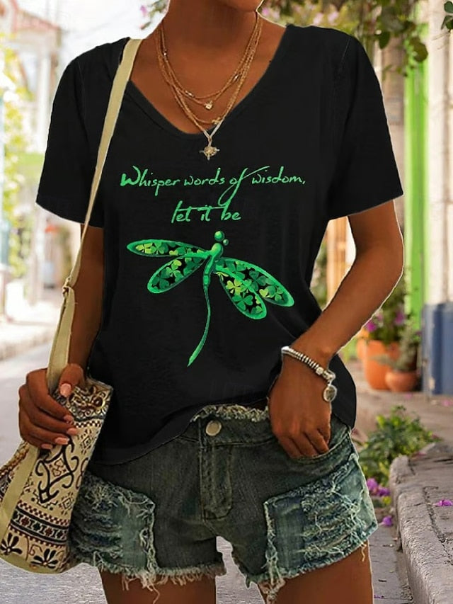 St. Patrick's Day Women's T Shirt Graphic Shamrock