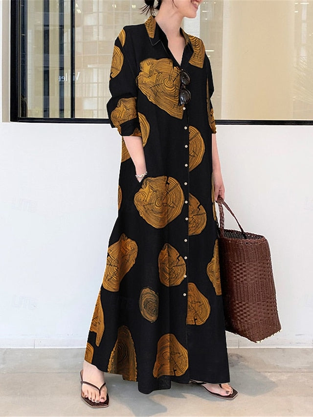 Women's Maxi Dress Shirt Dress Casual Dress Swing Dress