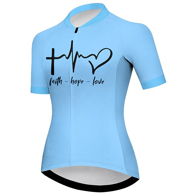 Women's Cycling Jersey Heart Graphic Funny Short Sleeve