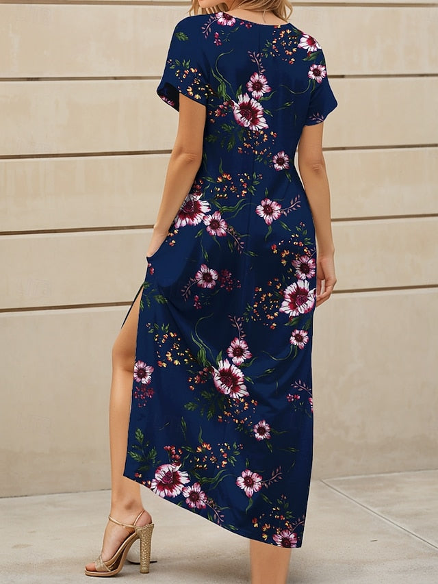 Women's Maxi Dress Knit Dress Casual Dress Sundress A Line