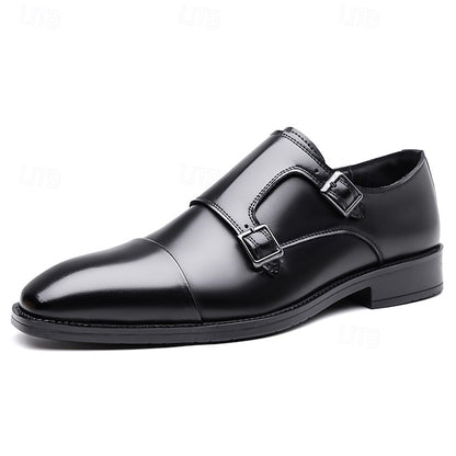 Elegant Shoes – Double Strap Monk Leather Men's