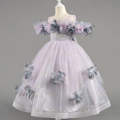 Dress Party Wedding Sleeve Kids Short Special Girls' Flower