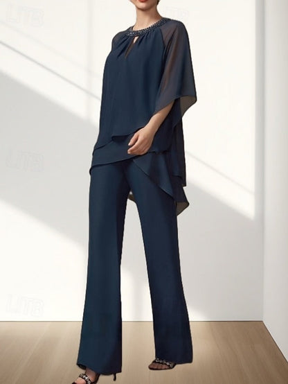 Two of Bride Dress Guest the Pantsuit Wedding Mother Piece