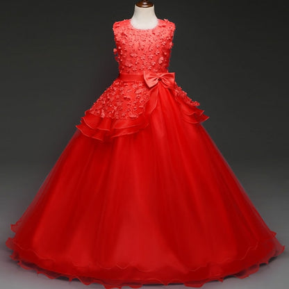 Dress Kids Flower Girls' Colored Girl Solid