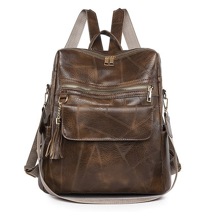 and Vintage Backpack Leather Tassel Purse with Women's Faux