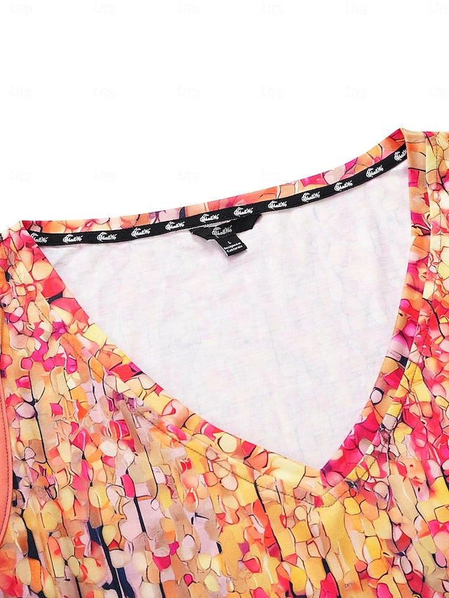 Women's Camisole Tank Top Mosaic Stained Glass Print