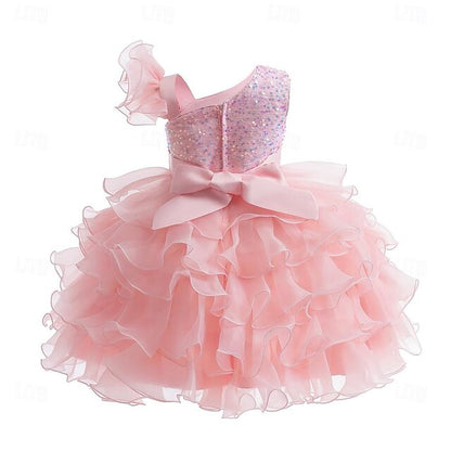 Party Kids Flower Gown Pageant Ball Wedding Dress Girls Ruffle