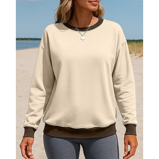 Women's Pullover Sweatshirt Casual Tops Long Sleeve Top