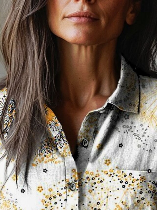 Women's Blouse Print Floral Vacation Vintage Daily Long