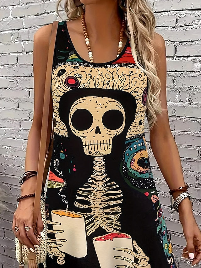 Women's Knee Length Dress Casual Dress A Line Dress Vintage