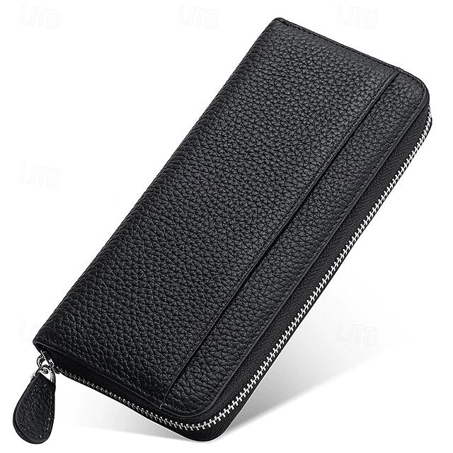 Cowhide Wallet Card Credit Leather Women's Holder