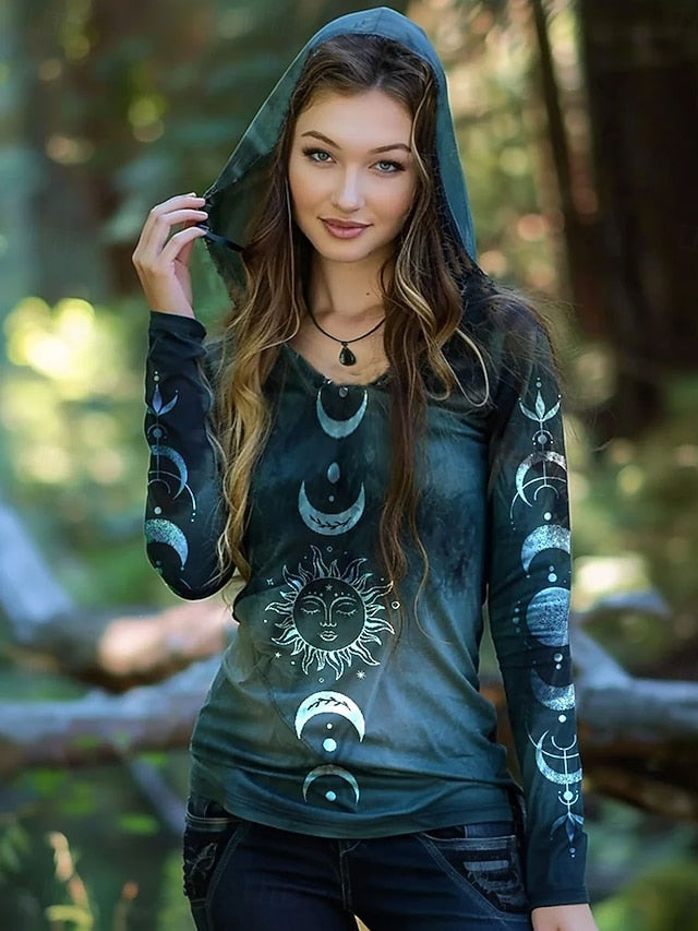 Women's Boho T Shirt Graphic Butterfly Plants Vintage