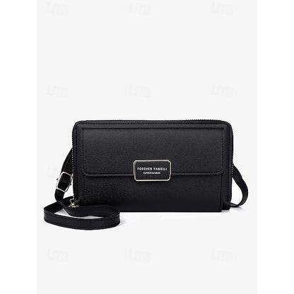 Bag Mobile Leather Crossbody Women's PU Phone Wristlet
