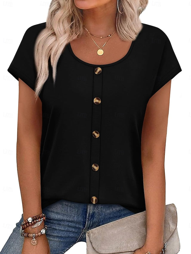 Women's T Shirt Tee Top Plain Fashion Stylish Classic Short
