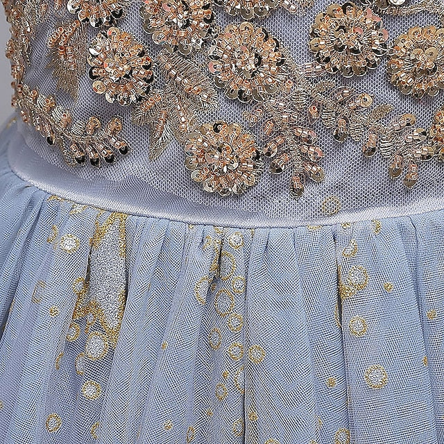 Star Polka Dot Kids Flower Girls' Short Party Dress