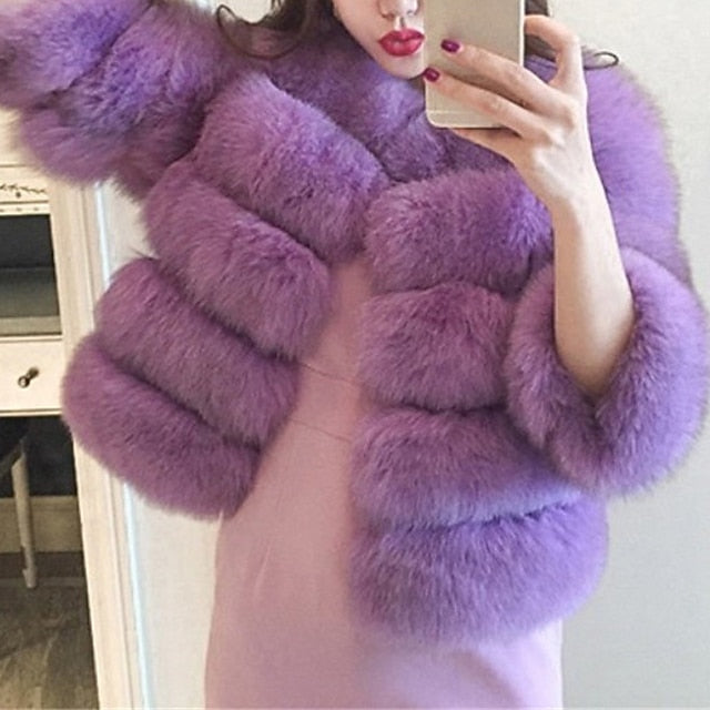 Elegant Street Fur Comfortable Coat Active Faux Women's