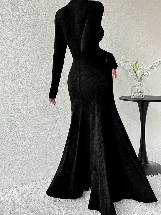 Women's Midi Dress Black Dress Casual Dress Elegant Fashion