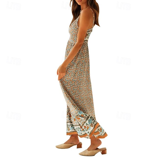 Women's Midi Dress Floral Dress Slip Dress Print Dress