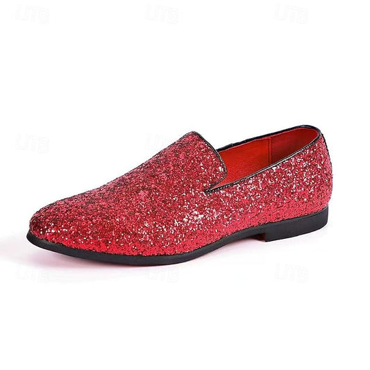 Slip Glitter Red - Loafers On Men's
