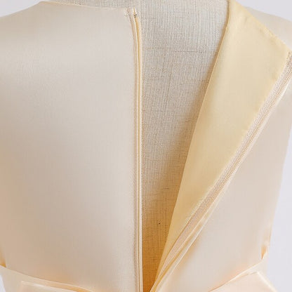 Dress Sleeveless Solid Colored Kids Party Girls' Wedding