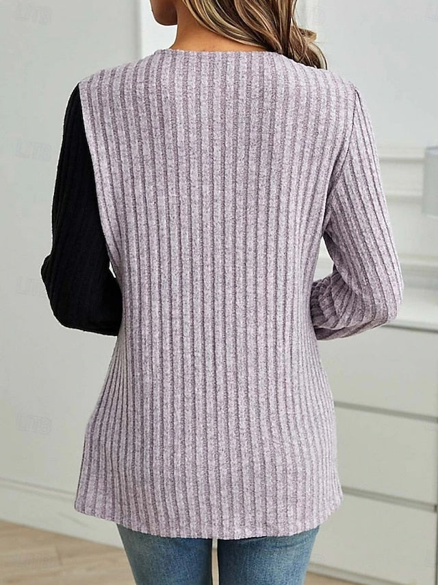 Women's Blouse Lace Patchwork Solid Color Elegant Stylish