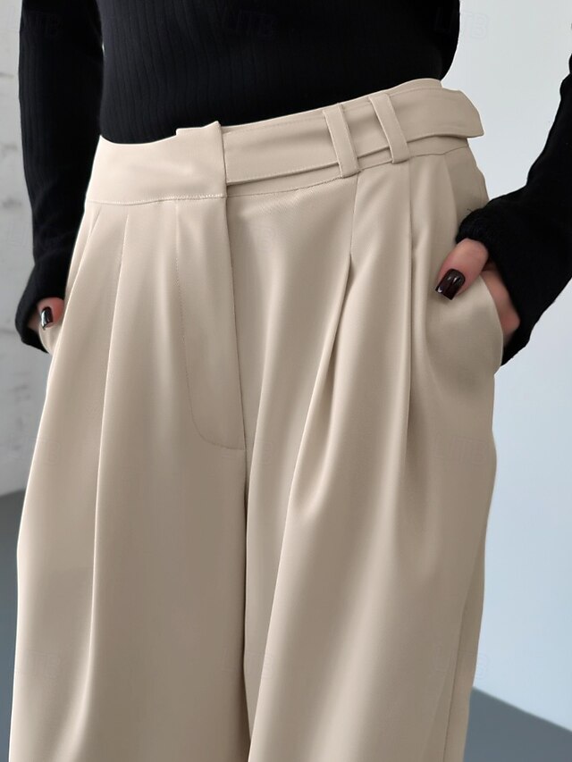 Women's Wide Leg Dress Pants Chinos Vacation Streetwear