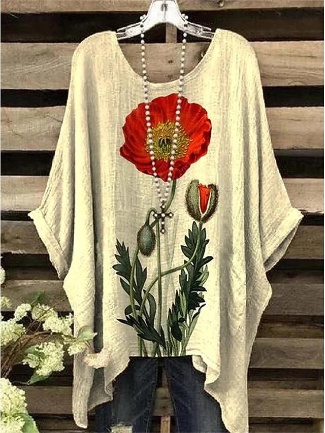 Women's Boho Shirt Floral Graphic Elegant Bohemia Tropical