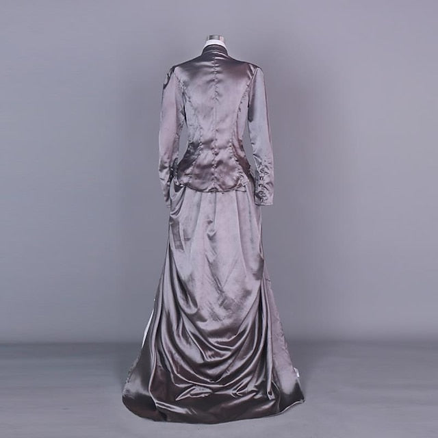 Top Dress Victorian 1910s Edwardian Floor Length Dress Outfits