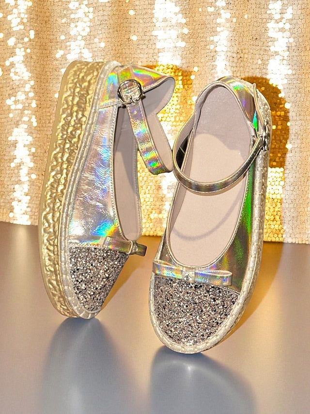 Mary Platform Shoes Glitter Holographic Women's Jane