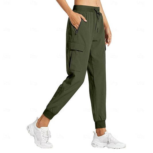 Women's Super Lightweight Cargo Joggers Casual Waterproof