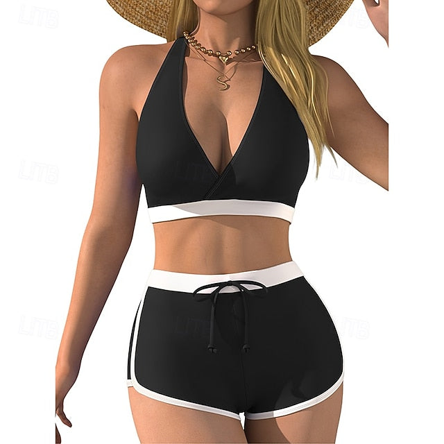 Women's Halter Bikini Top Bathing Suit 2 Pieces UV