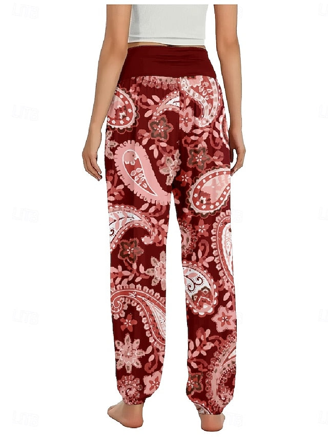 Women's Linen-Inspired Pants Wide Leg Pants Trousers Ethnic